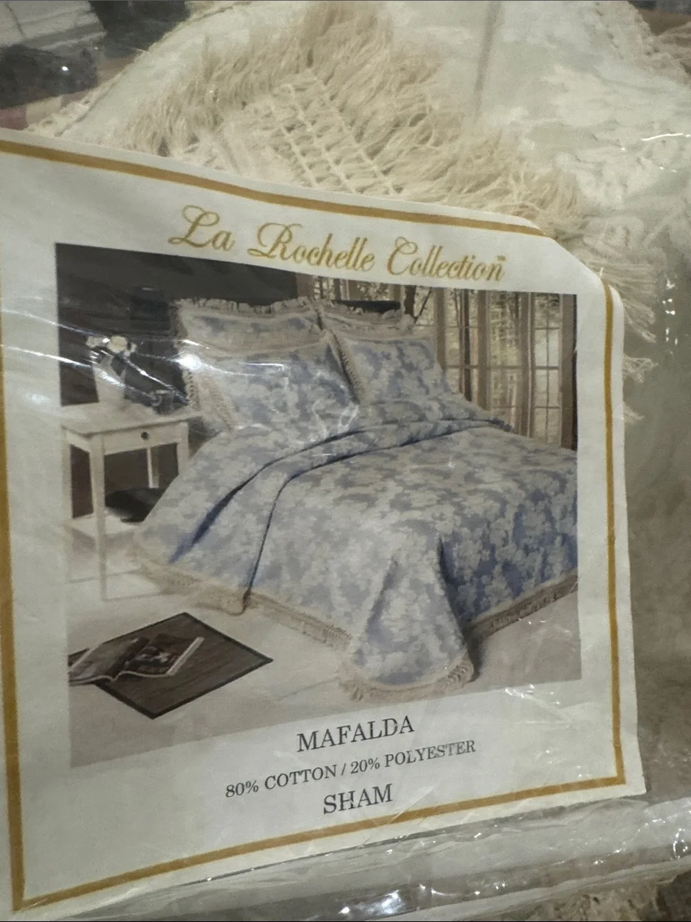 Mafalda 2/ Euro Sham with Fringe / Safe Color